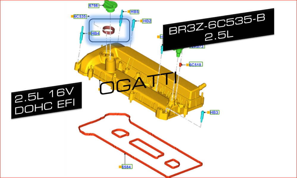 Brand New OEM Engine SEAL - VALVE, SPARK PLUG SEALS BRONCO, EDGE, ESCAPE, EXPLORER, EXPEDITION, F-150,FUSION, C-MAX, LINCOLN, ECOSPORT |BR3Z-6C535-B - Imagen 2