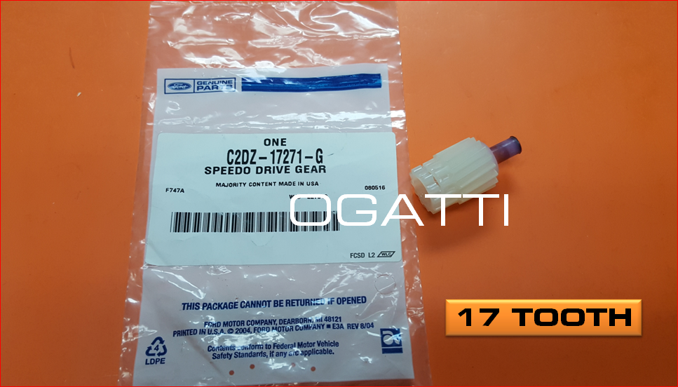 BRAND NEW FORD OEM TRANSMISSION SPEEDOMETER DRIVEN GEAR 17 TOOTH Color Clear C2DZ-17271-G - Imagen 2