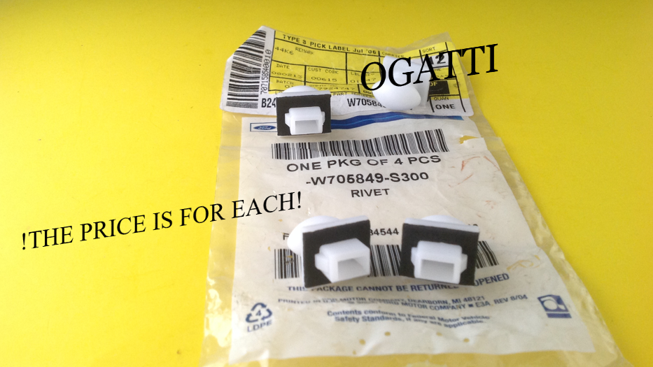 BRAND NEW OEM FORD STUD CLIP REAR BUMPER ESCAPE 2001-2012 W-705849-S300 - Imagen 2
