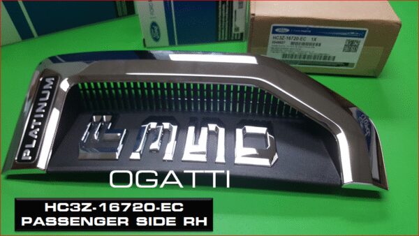 BRAND NEW OEM NAMEPLATE FOR FENDER F-350 PLATINUM VERSION 2016-2022 PASSENGER SIDE RH HC3Z-16720-EC
