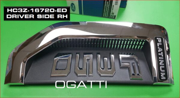BRAND NEW OEM NAMEPLATE FOR FENDER F-350 PLATINUM VERSION 2016-2022 DRIVER SIDE LH HC3Z-16720-ED