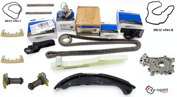 Brand New OEM Timing Chain Kit 3.5L DOHC VCT, 16 Pieces, Engine Repair Kit for Explorer |F-150|Edge | Flex |Taurus 2011-2019 (OG-60-3.5L-16-1)