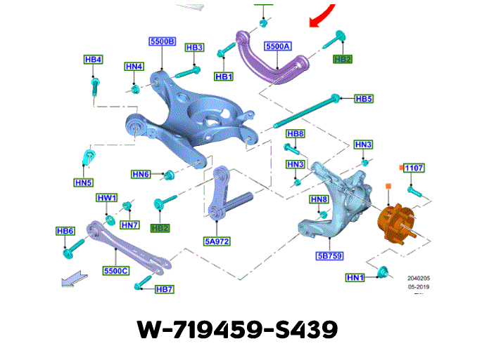 BRAND NEW OEM ONE HARDWARE BOLT EXPLORER, LINCOLN AVIATOR 2019 W-719459-S439 - Imagen 5